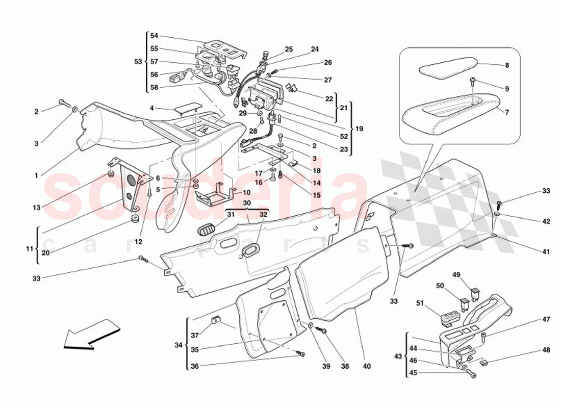 Tunnel - Framework and Accessories of Ferrari Ferrari 575 Superamerica