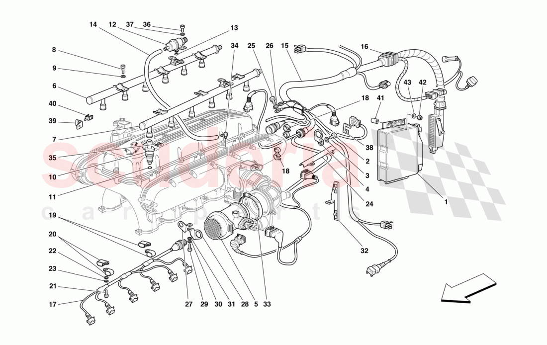 INJECTION DEVICE of Ferrari Ferrari 550 Barchetta
