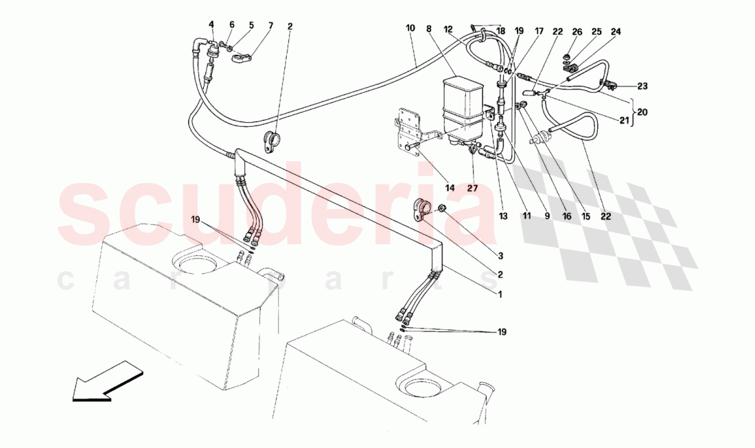Anti-evaporative emission control system of Ferrari Ferrari 512 M