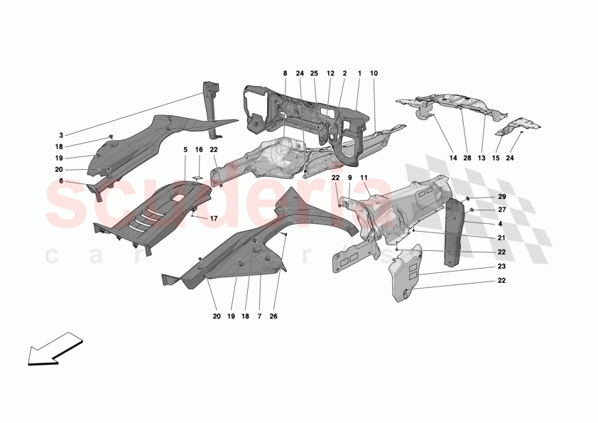 ENGINE COMPARTMENT INSULATION of Ferrari Ferrari 12Cilindri Spider