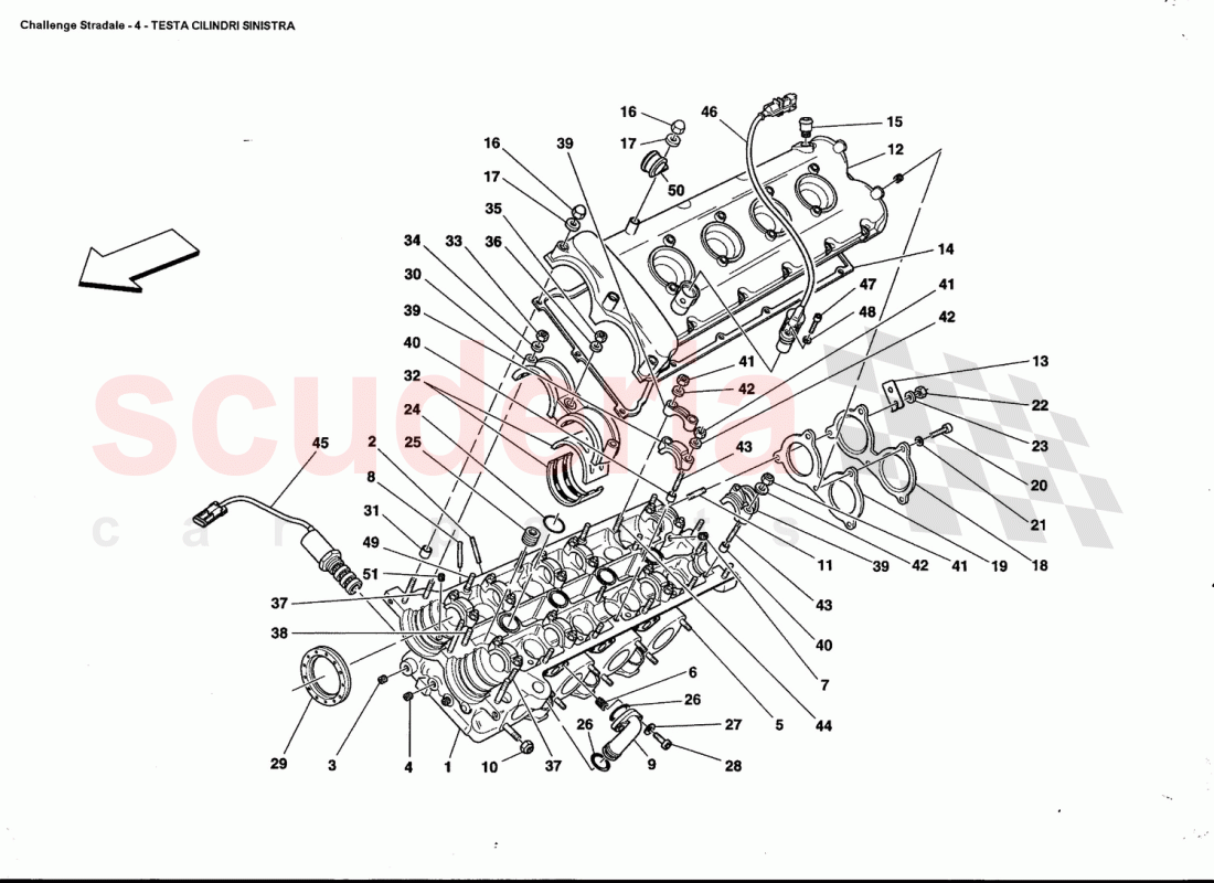 L.H. CYLINDER HEAD of Ferrari Ferrari 360 Challenge Stradale