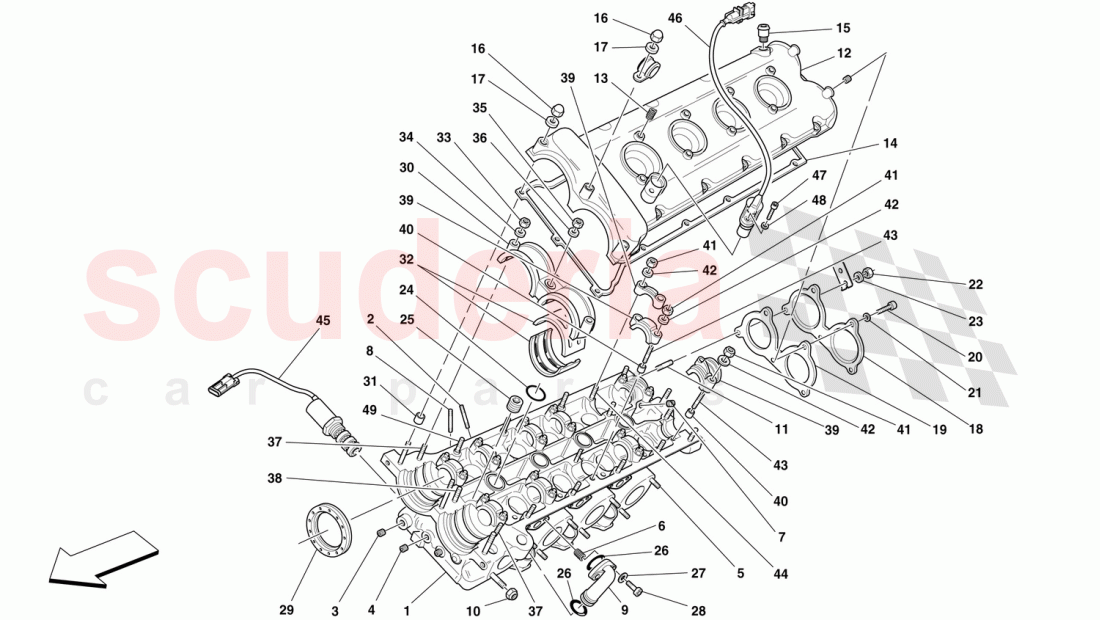 L.H. CYLINDER HEAD of Ferrari Ferrari 360 Challenge (2000)