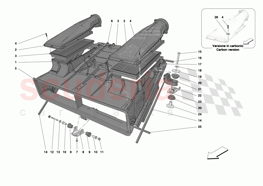 AIR FILTER, AIR INTAKE AND DUCTS of Ferrari Ferrari 12Cilindri