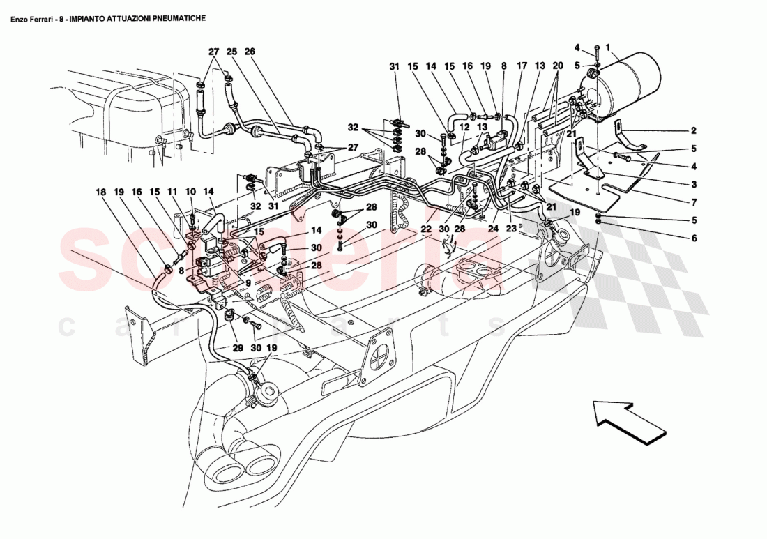 PNEUMATICS ACTUATOR SYSTEM of Ferrari Ferrari Enzo