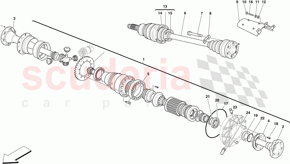 DIFFERENTIAL AND AXLE SHAFT of Ferrari Ferrari 430 Spider