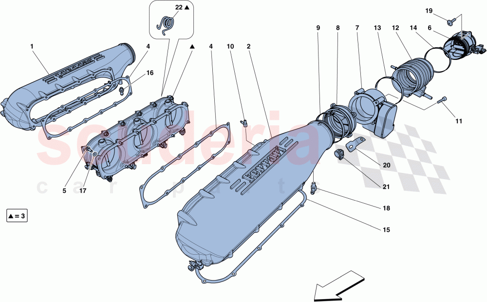 INTAKE MANIFOLD COVER of Ferrari Ferrari 458 Speciale Aperta