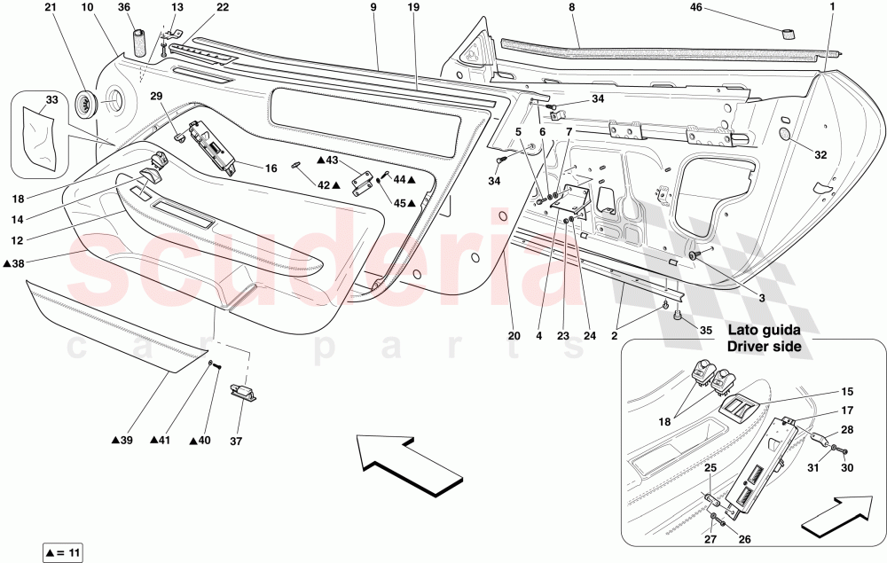 DOORS - SUBSTRUCTURE AND TRIM of Ferrari Ferrari 599 GTO