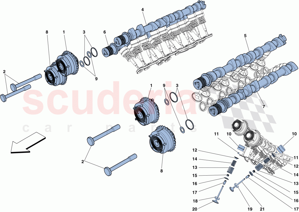 TIMING SYSTEM - TAPPETS of Ferrari Ferrari 458 Italia