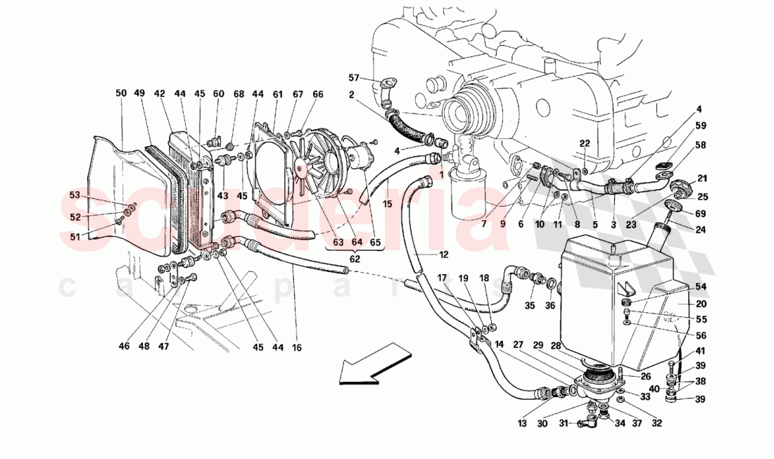 Lubrication of Ferrari Ferrari 512 M