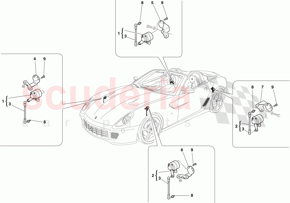 MOTION SENSOR of Ferrari Ferrari 599 SA Aperta