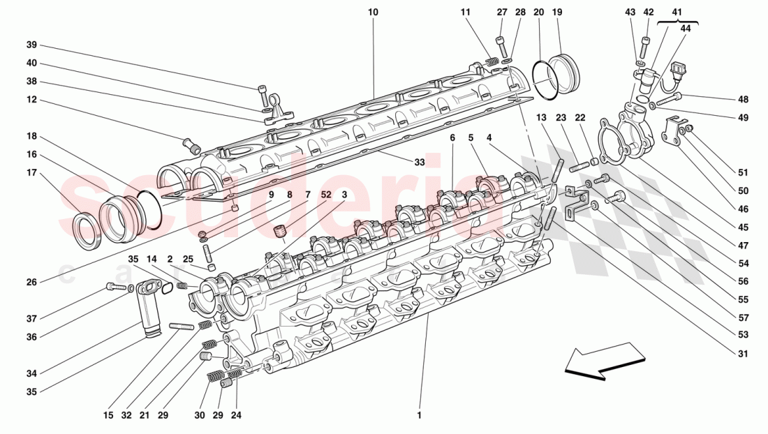R.H. CYLINDER HEAD of Ferrari Ferrari 456 GT/GTA