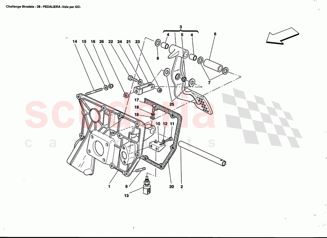 PEDALS -Valid for GD- of Ferrari Ferrari 360 Challenge Stradale