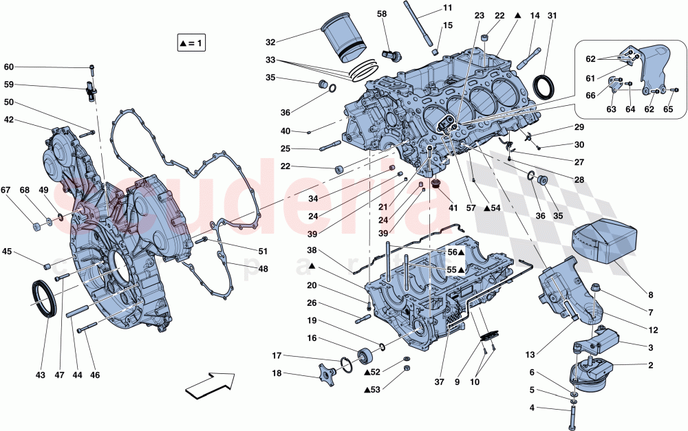 CRANKCASE of Ferrari Ferrari California T