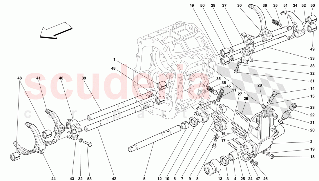 INSIDE GEARBOX CONTROLS -Not for 456 GTA- of Ferrari Ferrari 456 GT/GTA