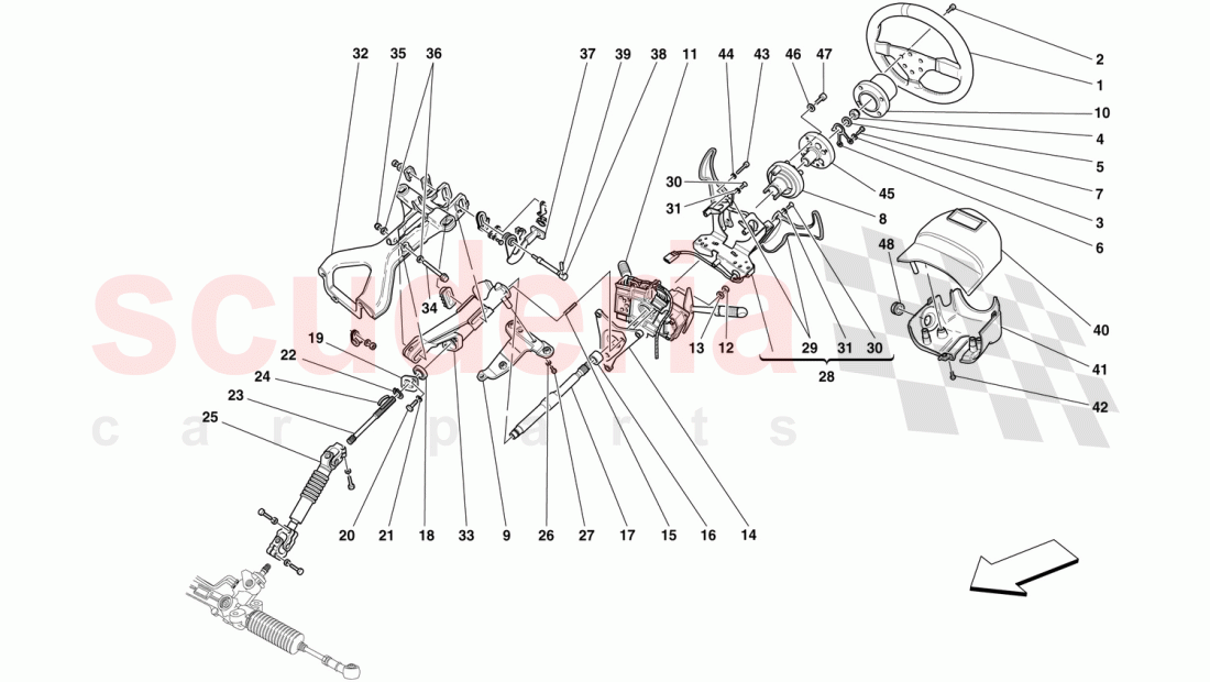 STEERING COLUMN of Ferrari Ferrari 360 Challenge (2000)