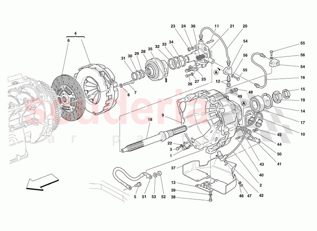 Clutch and Controls -Not for F1- of Ferrari Ferrari 575 Superamerica