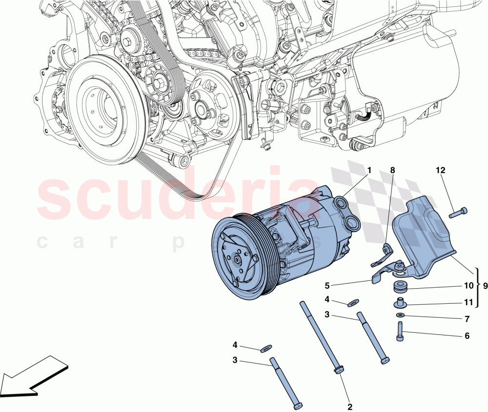 AC SYSTEM COMPRESSOR of Ferrari Ferrari 458 Spider