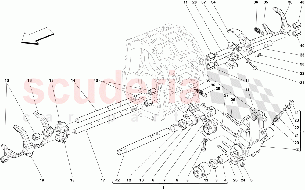 INTERNAL GEARBOX CONTROLS -Not for F1- of Ferrari Ferrari 599 GTB Fiorano