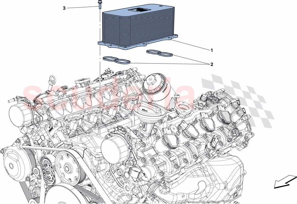 ENGINE HEAT EXCHANGER of Ferrari Ferrari California T