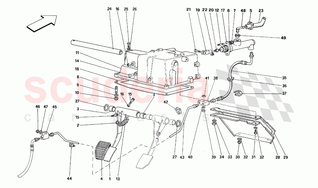 CLUTCH RELEASE CONTROL -Valid for GD- of Ferrari Ferrari 348 (2.7 Motronic)