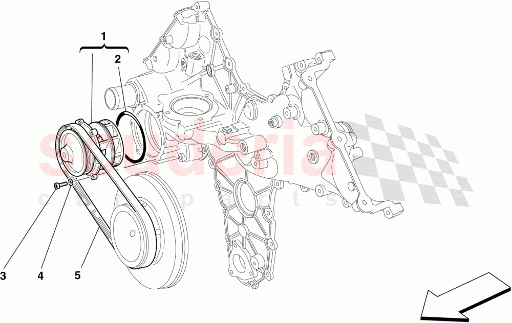 COOLING: WATER PUMP of Ferrari Ferrari California (2012-2014)