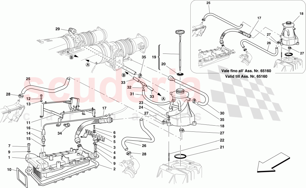LUBRICATION SYSTEM - TANK - HEAT EXCHANGER of Ferrari Ferrari 430 Coupe