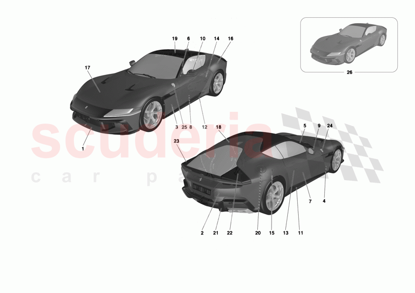 PAINTING -Applicable for S.T. Schedule only- of Ferrari Ferrari 12Cilindri
