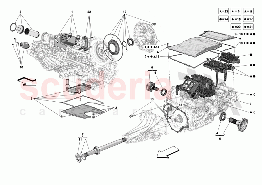 GEARBOX REPAIR KIT of Ferrari Ferrari 12Cilindri Spider