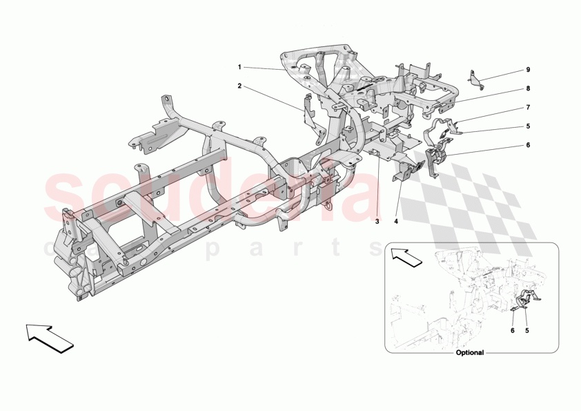 DASHBOARD - SUBSTRUCTURE -Applicable for RHD- of Ferrari Ferrari 12Cilindri