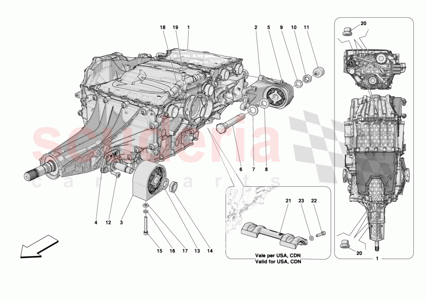 GEARBOX AND FASTENERS of Ferrari Ferrari 12Cilindri Spider