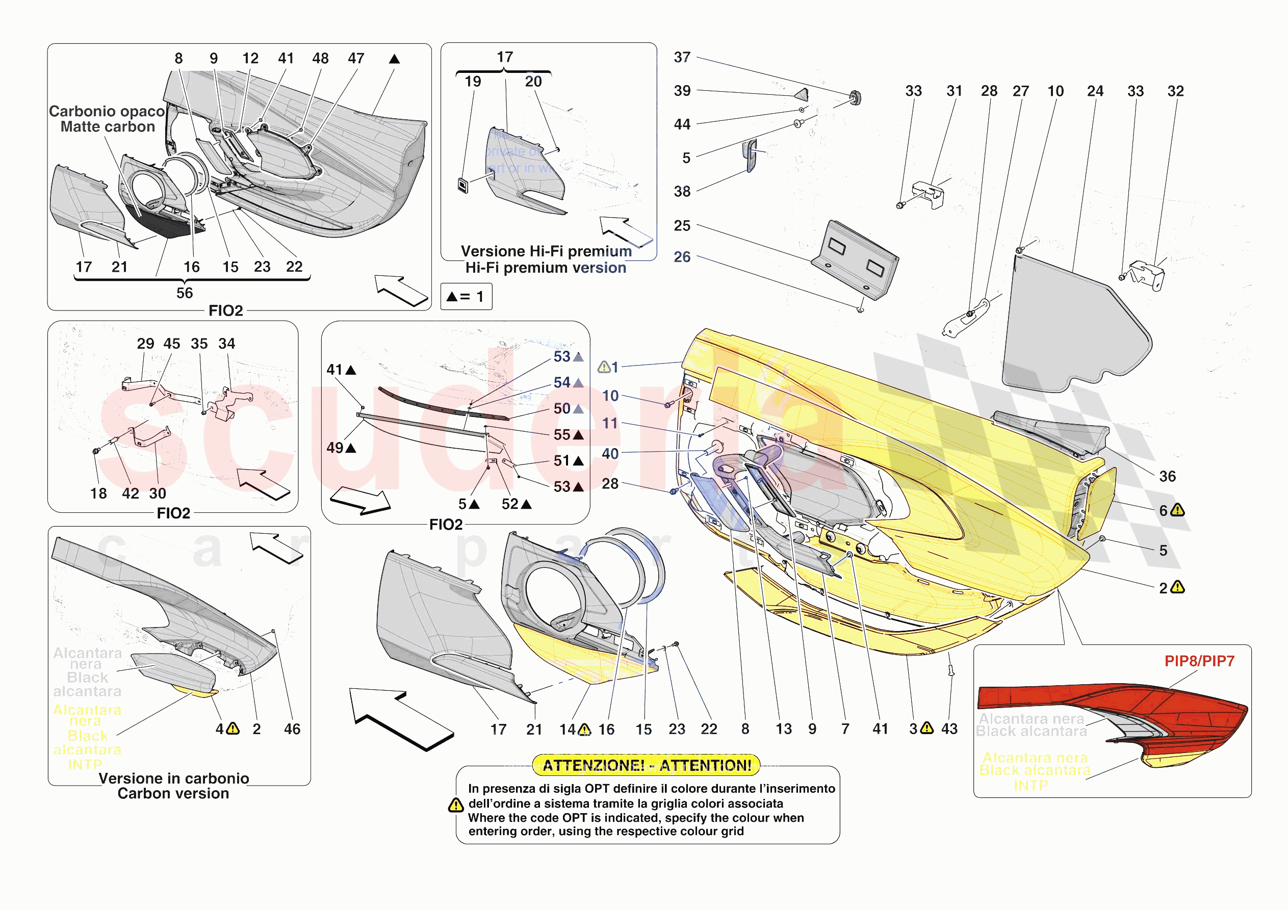 DOORS - TRIM of Ferrari Ferrari 296 GTB Europe