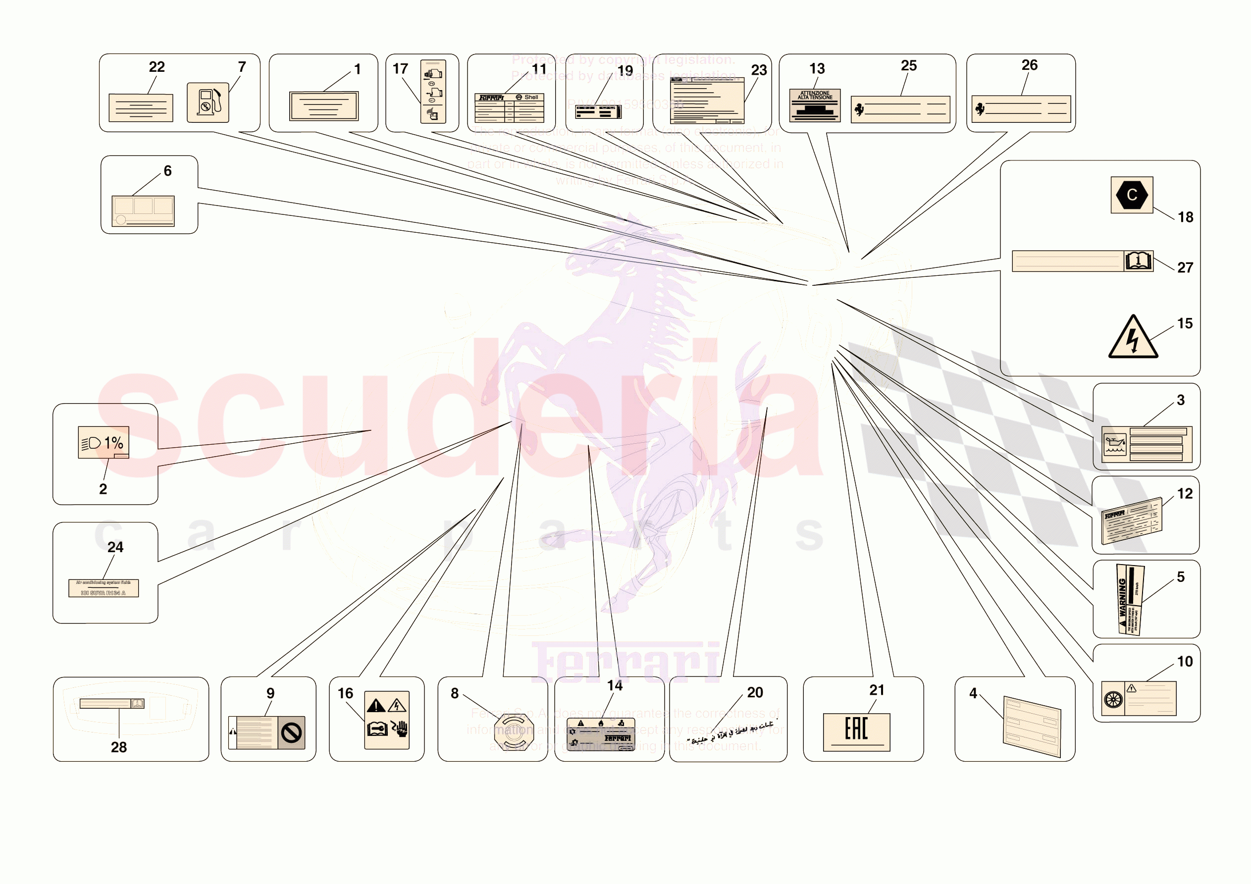 PLATES of Ferrari Ferrari 296 GTB USA