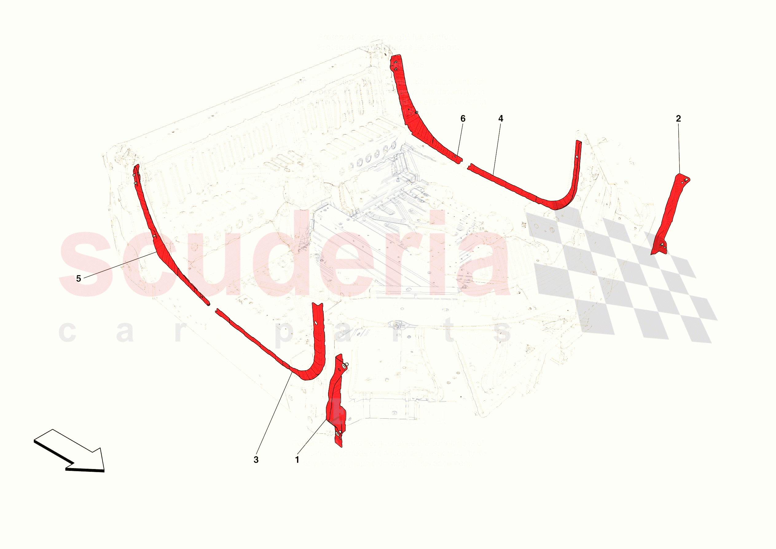 LATERAL SUBSTRUCTURE of Ferrari Ferrari 296 GTB USA