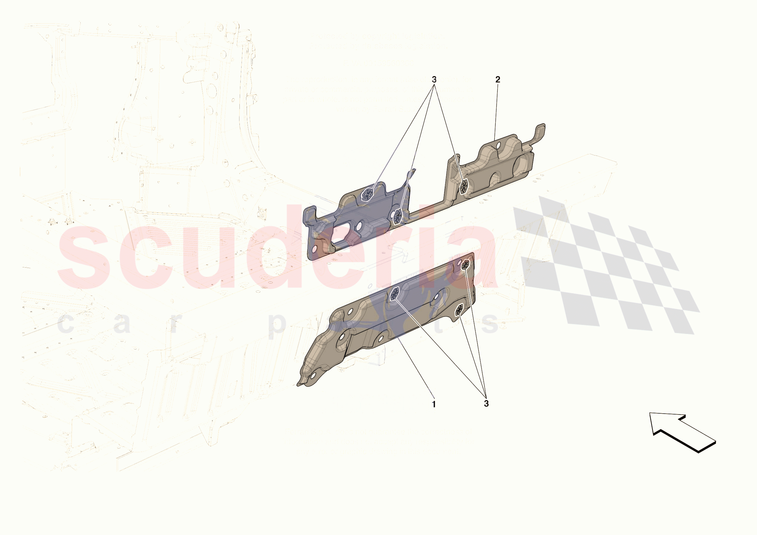 ENGINE COMPARTMENT INSULATION of Ferrari Ferrari 296 GTB USA