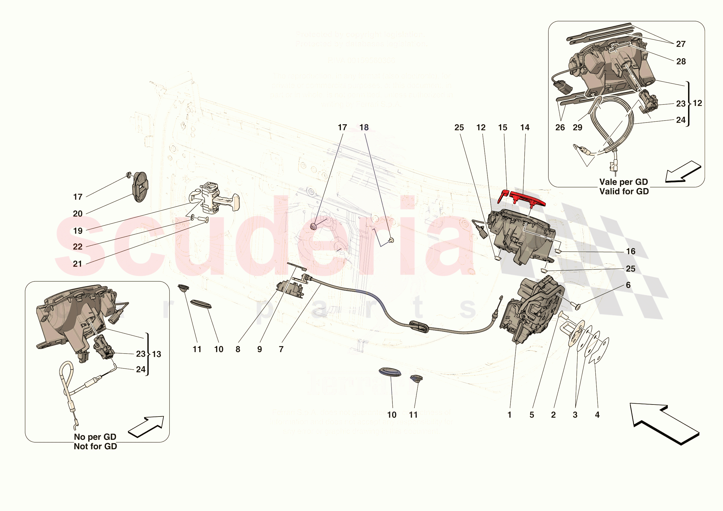 DOORS - OPENING MECHANISMS AND HINGES of Ferrari Ferrari 296 GTB USA