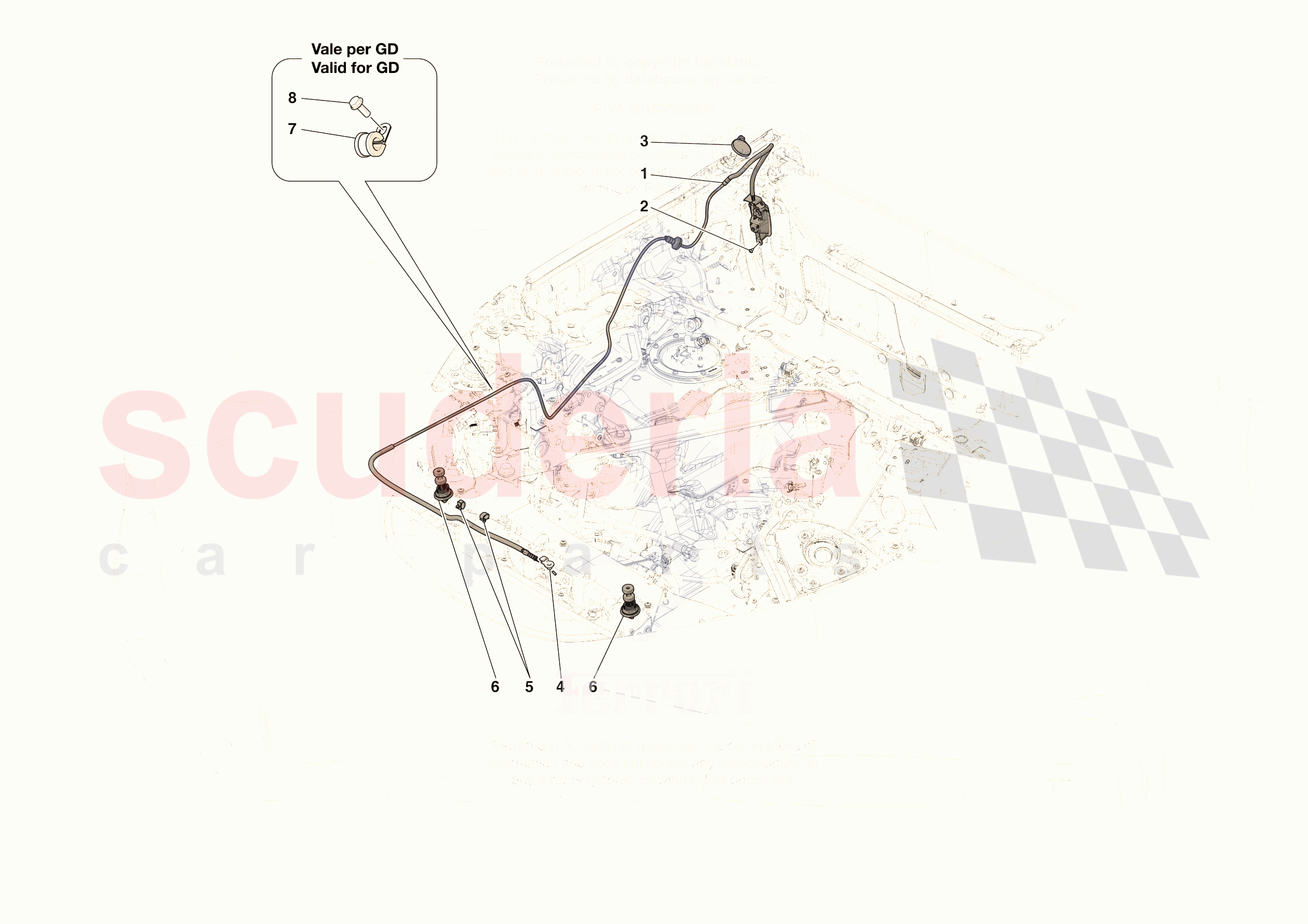 REAR LID OPENING MECHANISM of Ferrari Ferrari 296 GTS Europe