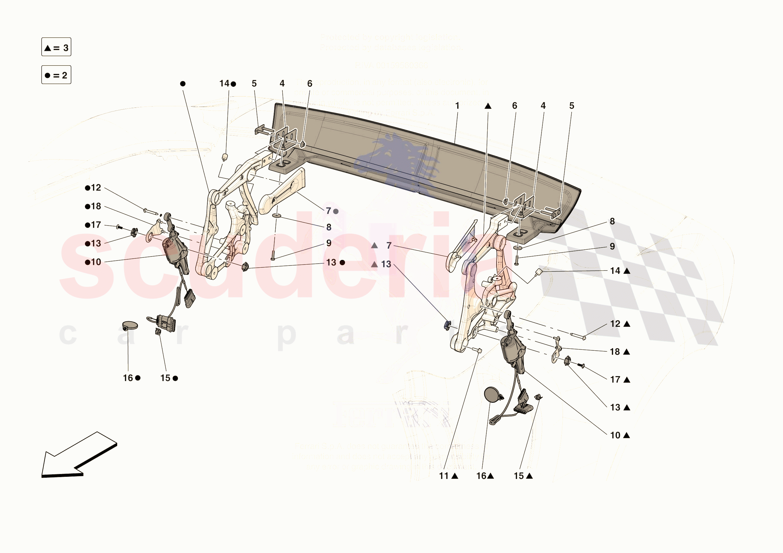 REAR ACTIVE AERO of Ferrari Ferrari 296 GTS Europe RH
