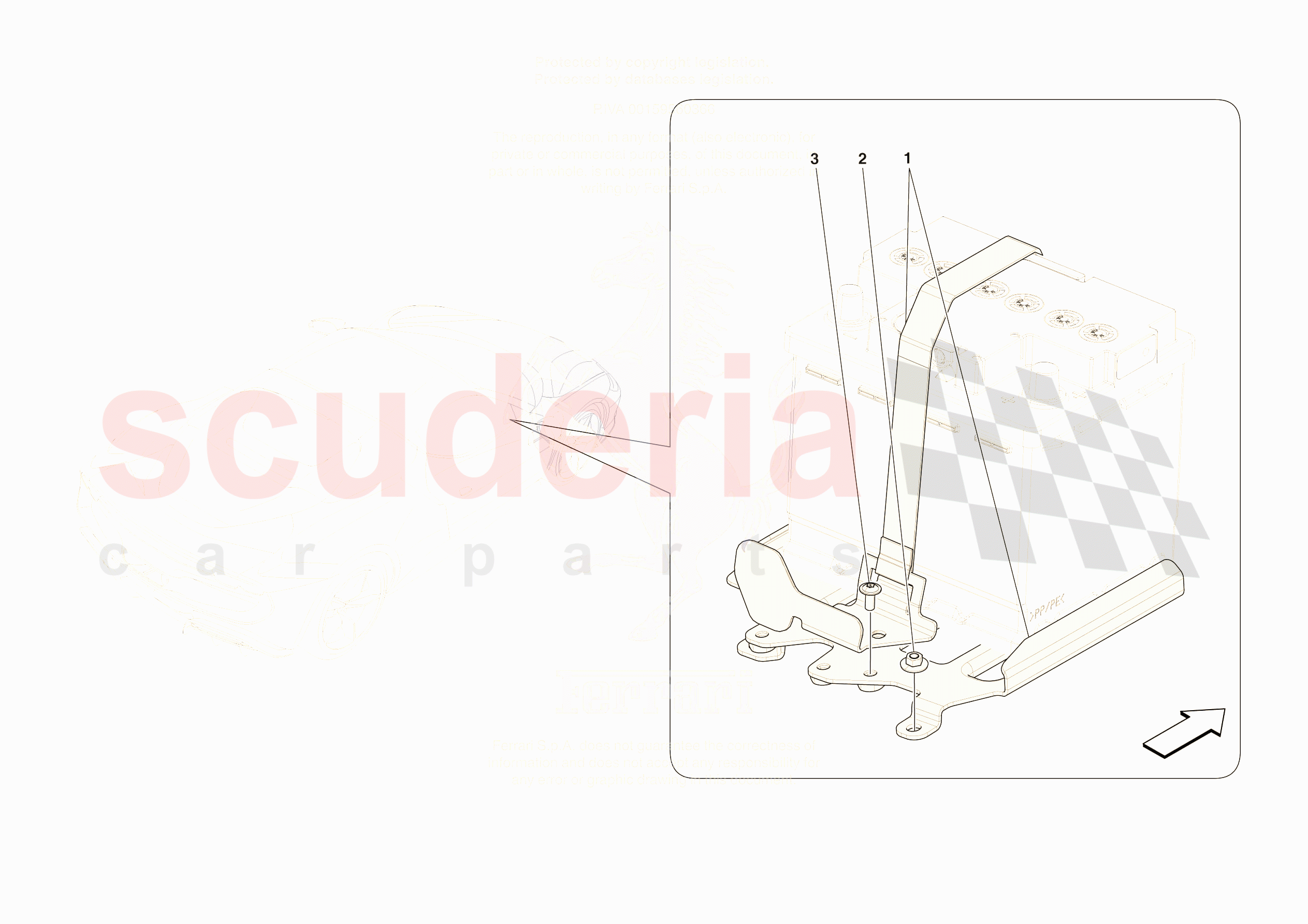 BATTERY INSTALLATION of Ferrari Ferrari 296 GTS Europe RH