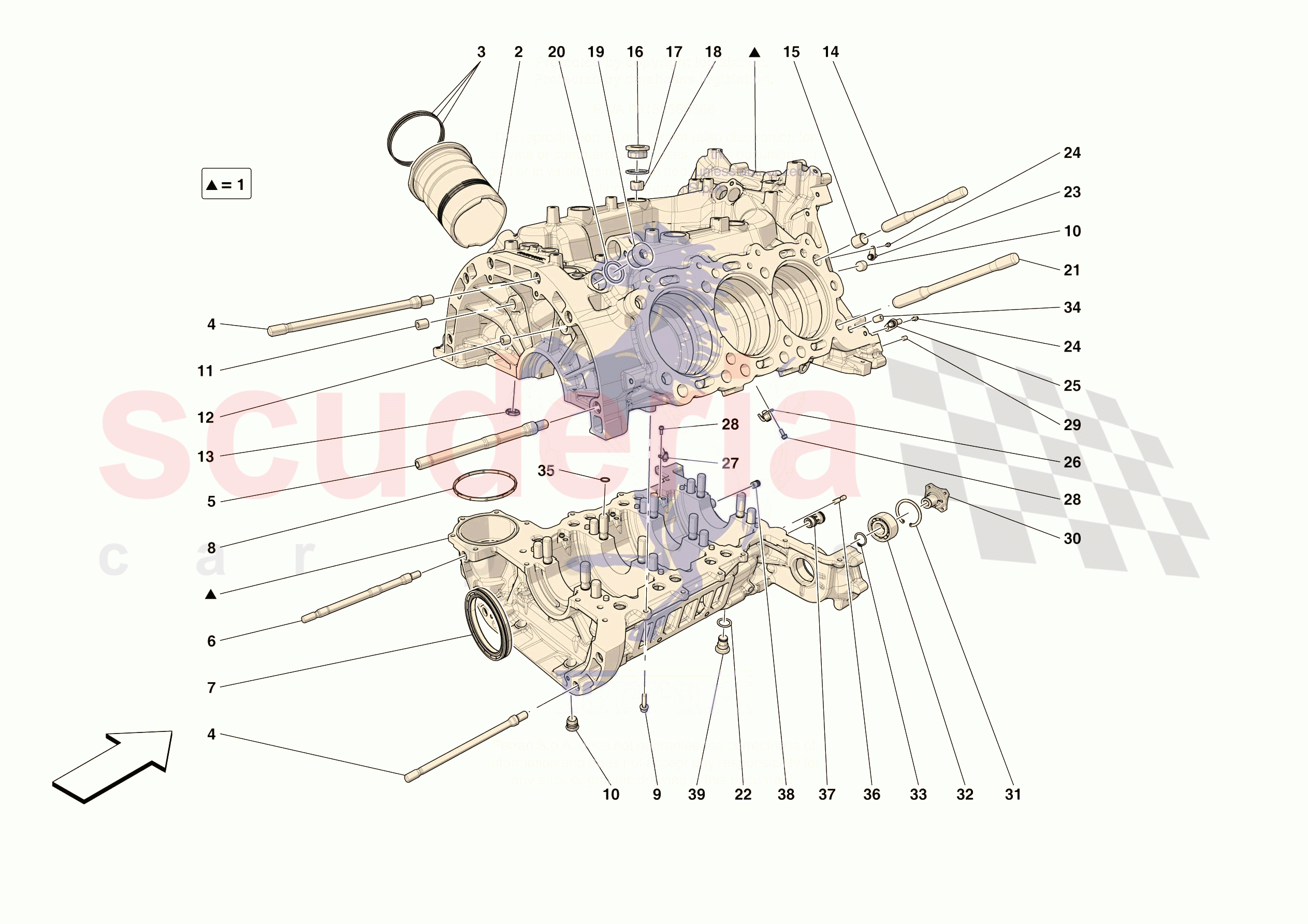 CRANKCASE of Ferrari Ferrari 296 GTS USA