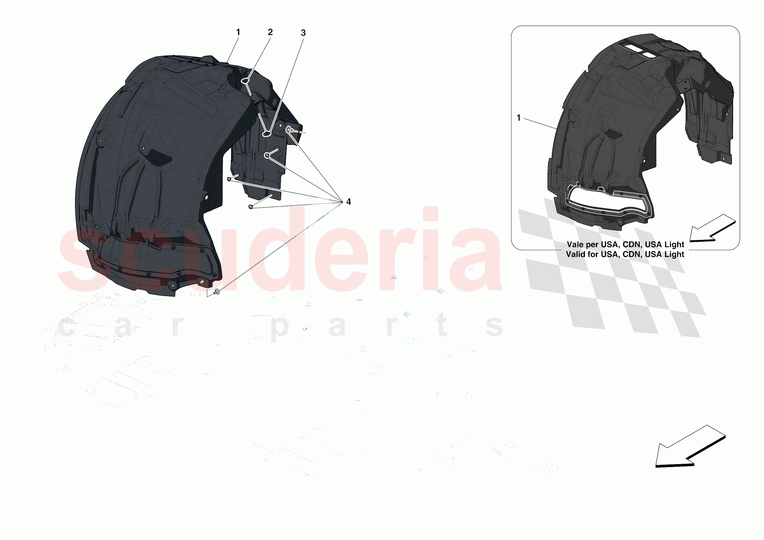 FRONT WHEELHOUSE of Ferrari Ferrari 488 Pista Europe RH