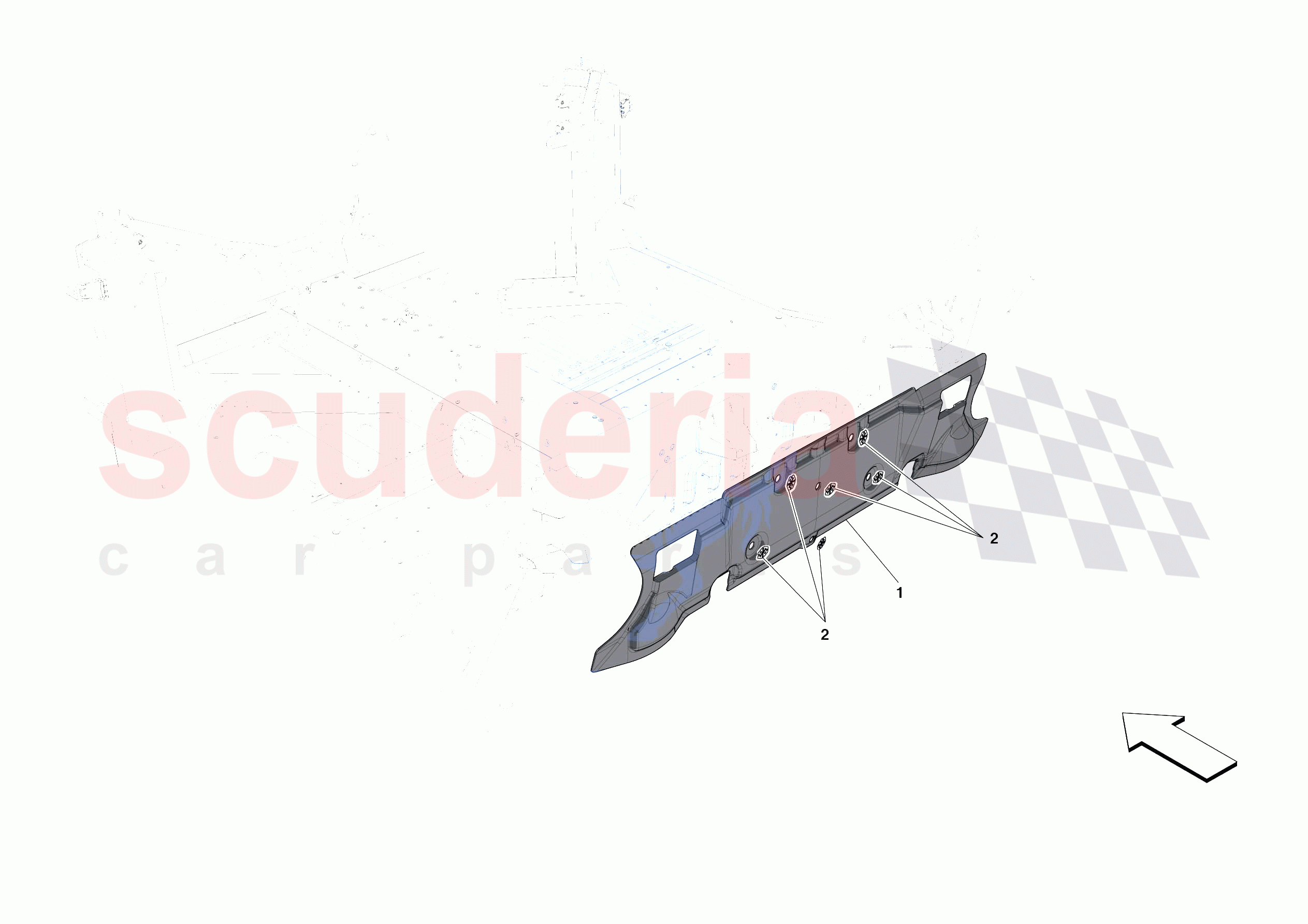 ENGINE COMPARTMENT INSULATION of Ferrari Ferrari 488 Pista Europe RH