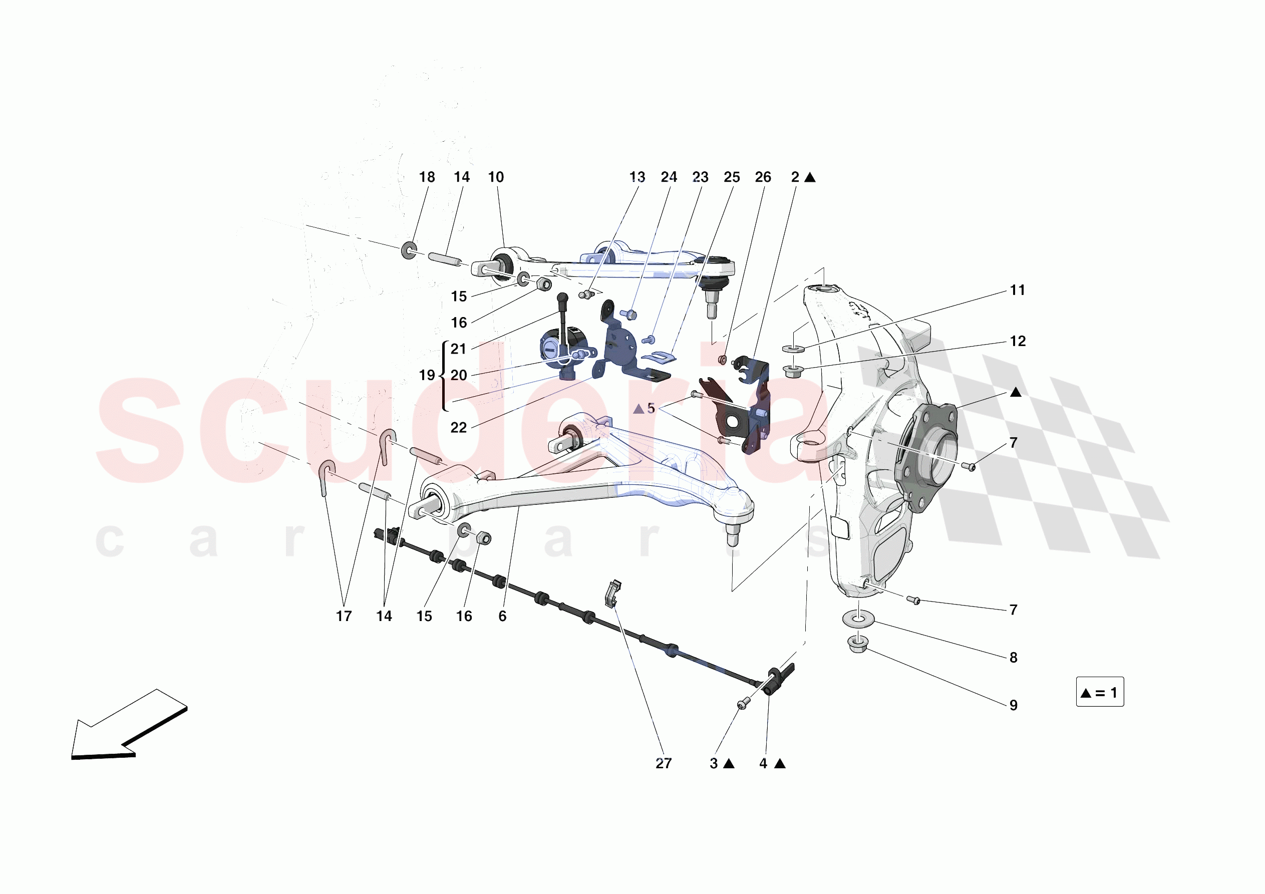 FRONT SUSPENSION - ARMS of Ferrari Ferrari 488 Pista Spider Europe RH
