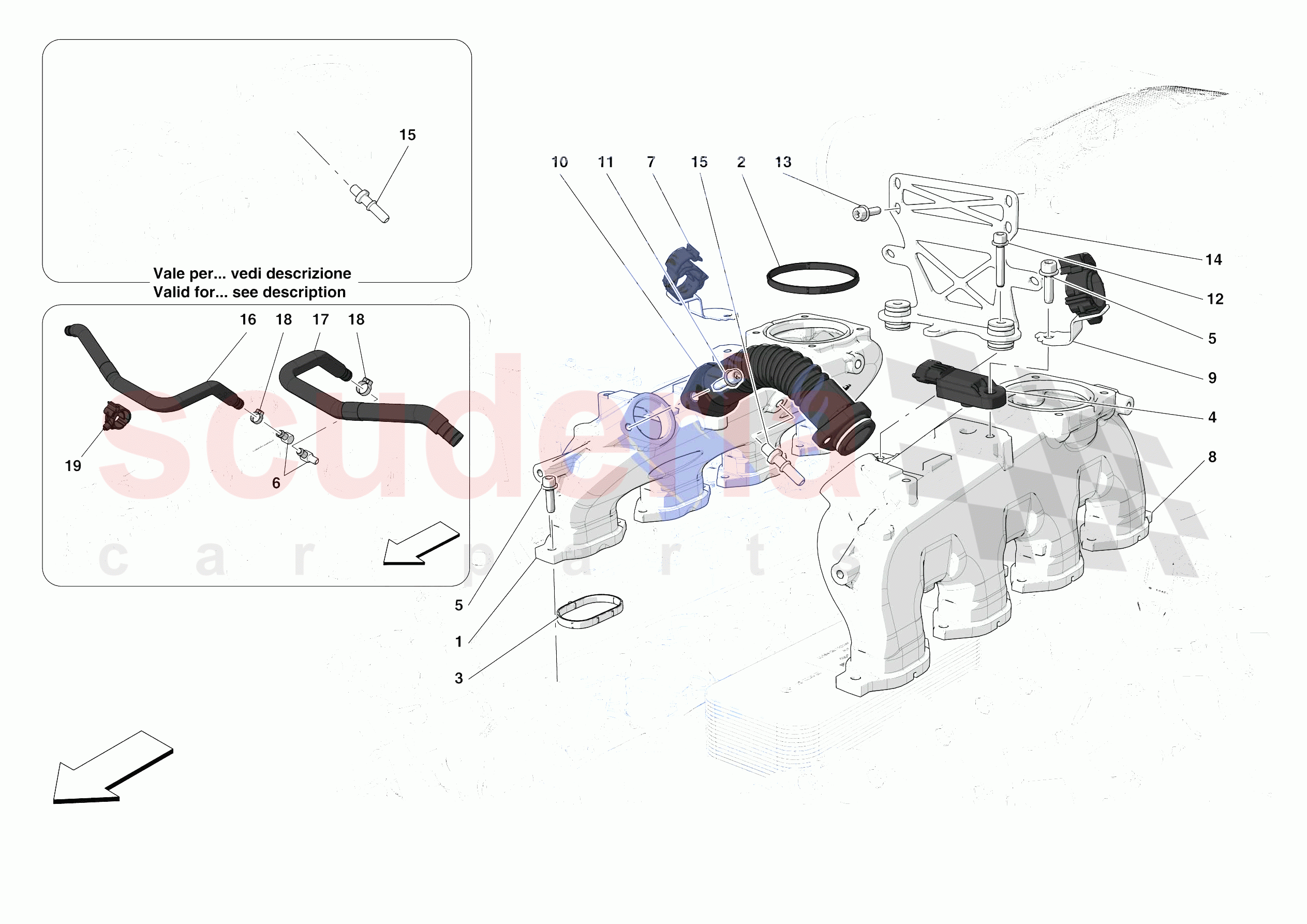 ENGINE INTAKE DUCT of Ferrari Ferrari 488 Pista Spider USA