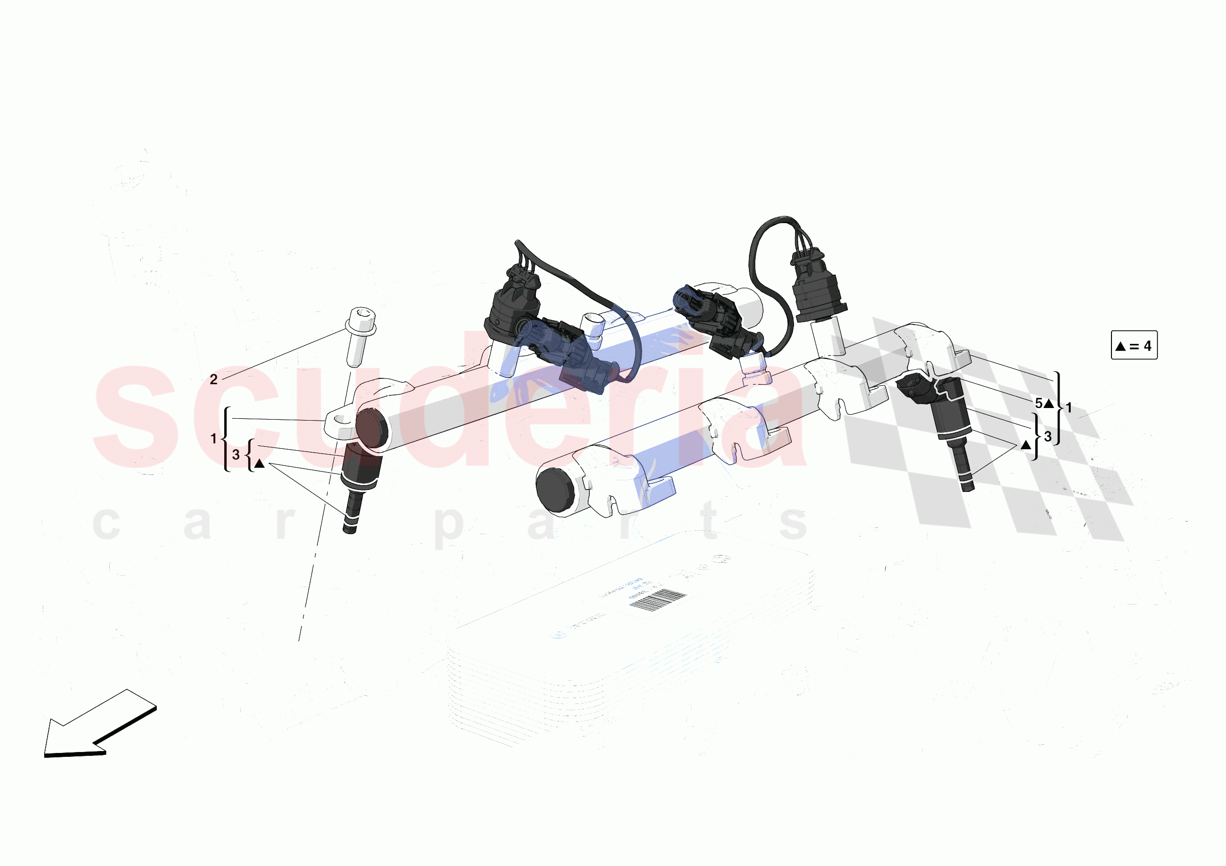 INJECTOR PIPES of Ferrari Ferrari 488 Pista Spider USA