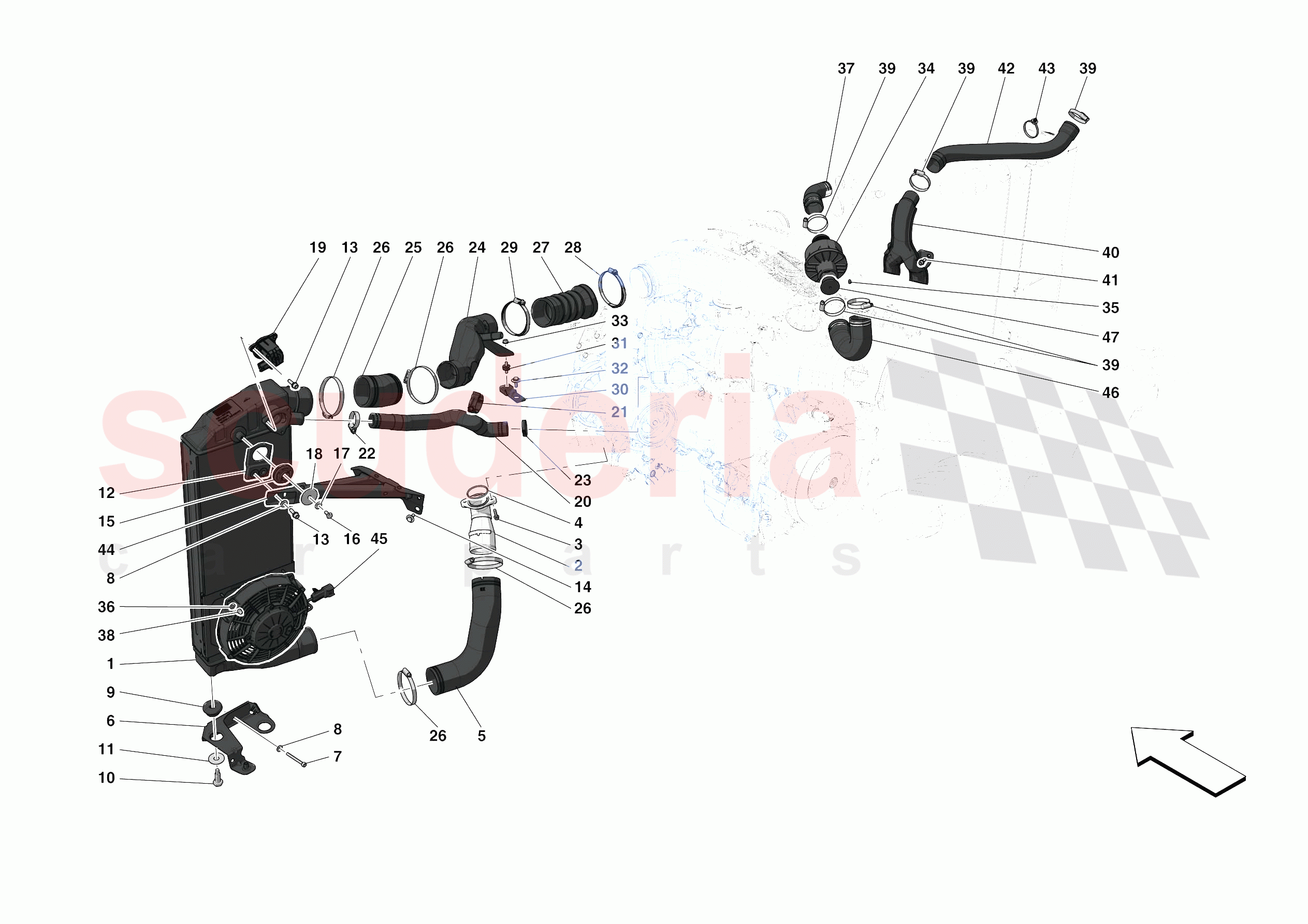 INTERCOOLER of Ferrari Ferrari 488 Pista Spider USA