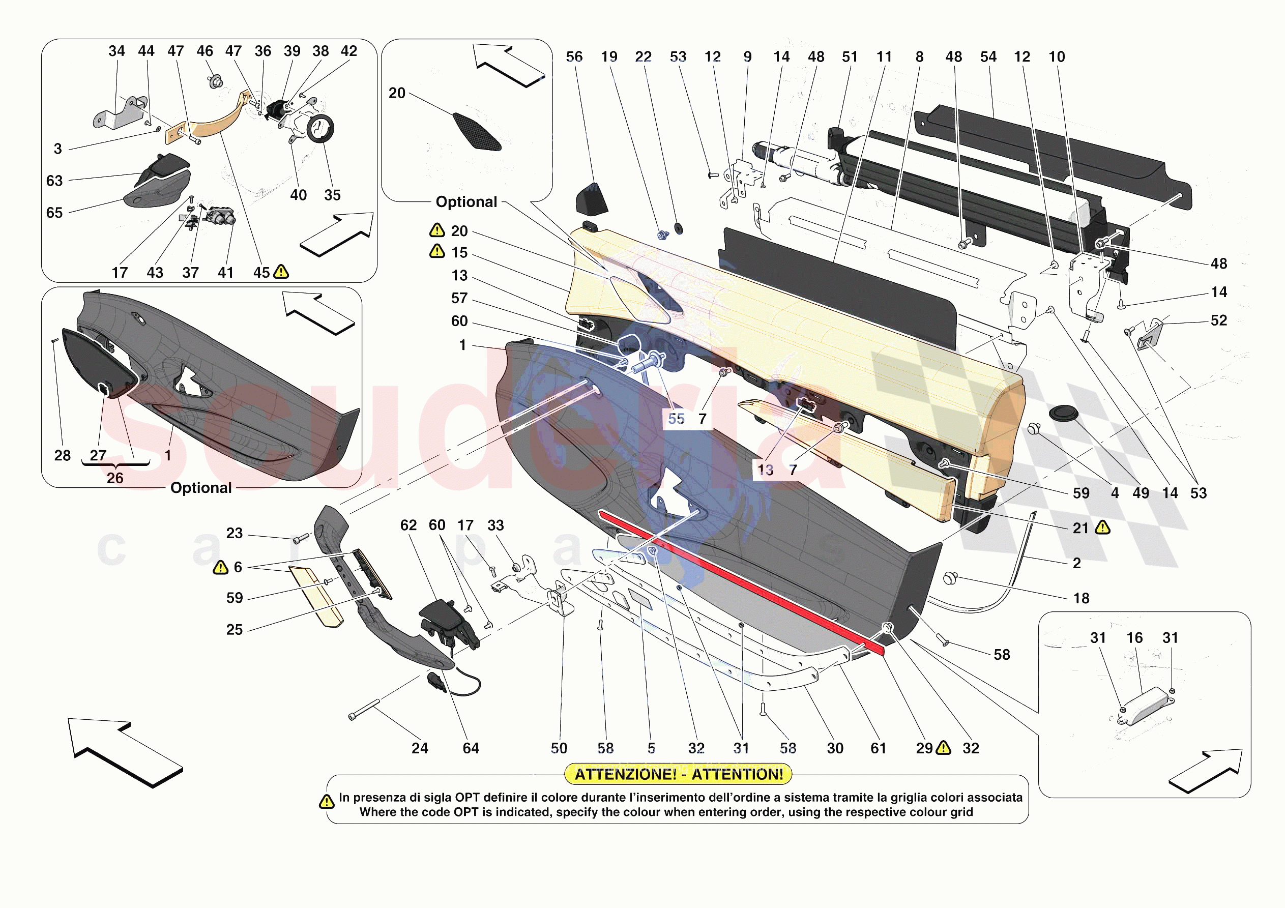 DOORS - TRIM of Ferrari Ferrari 488 Pista Spider USA