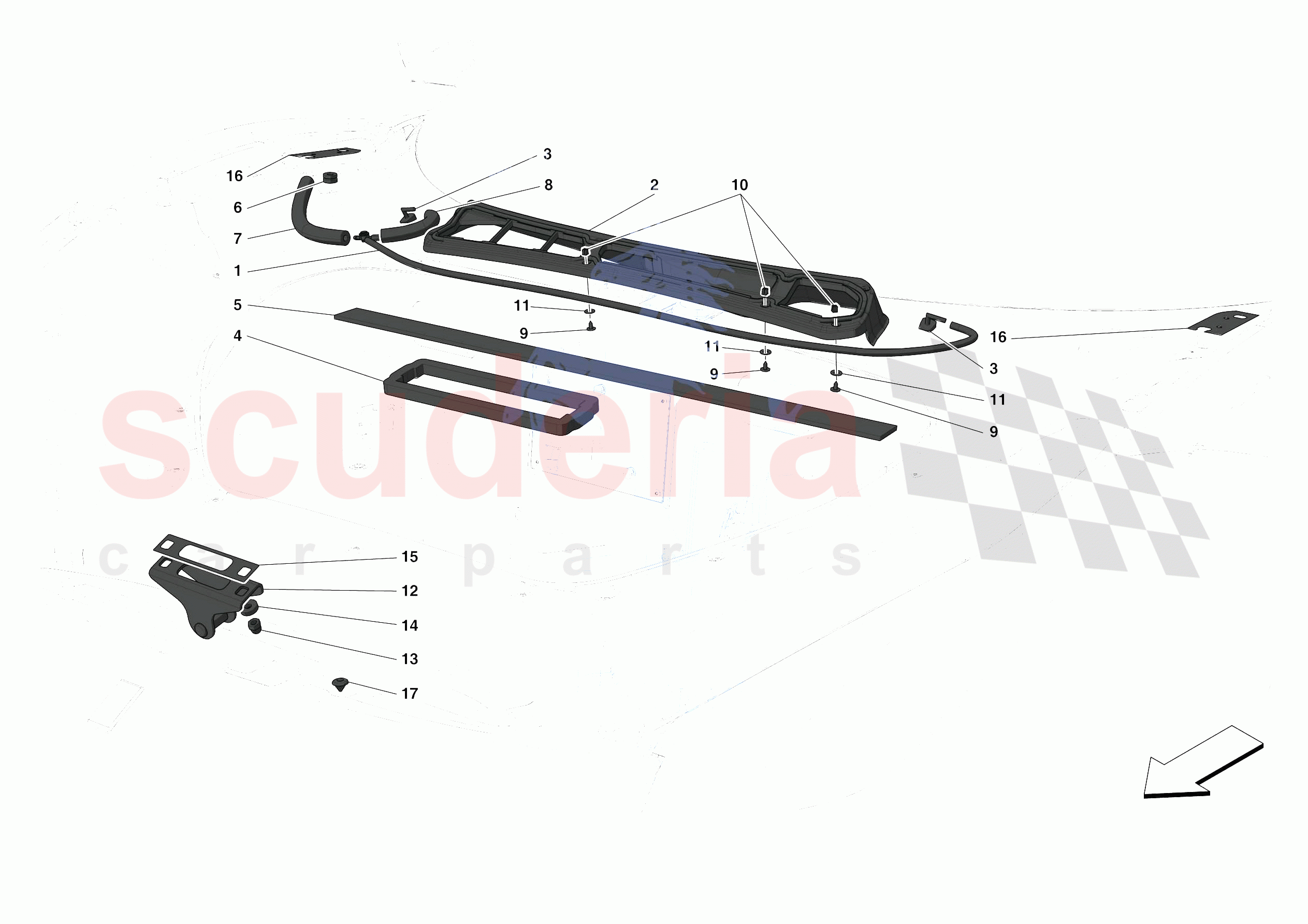 FRONT LID TRIM of Ferrari Ferrari 488 Pista Spider USA