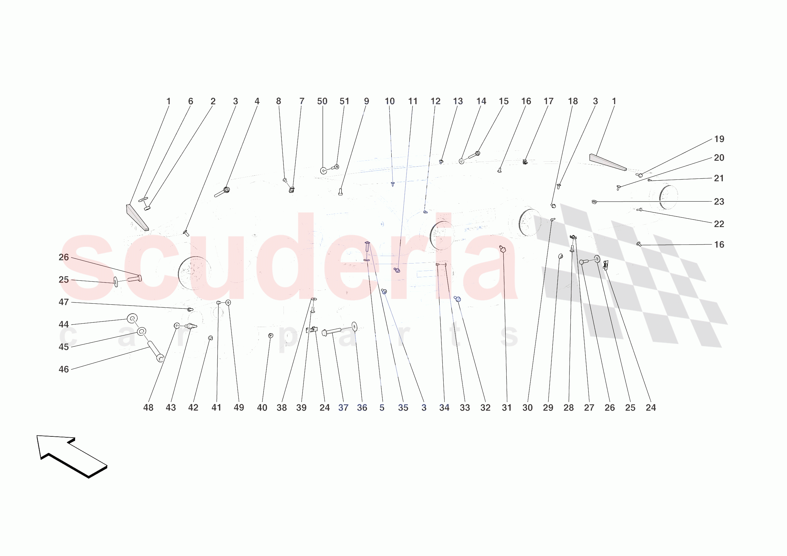 DASHBOARD - FASTENERS of Ferrari Ferrari 812 Competizione A Europe