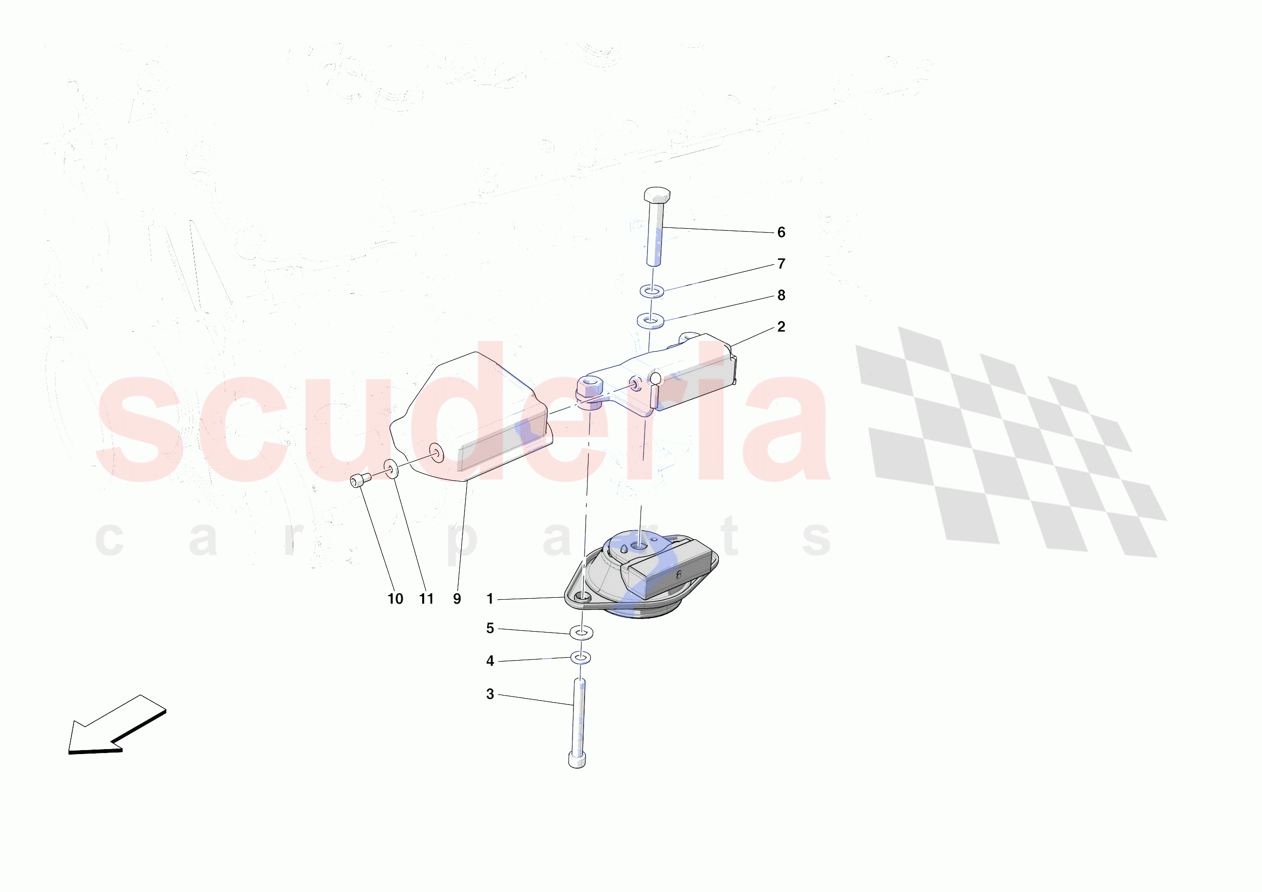 ENGINE SUSPENSION BUSH of Ferrari Ferrari 812 Competizione A Europe RH