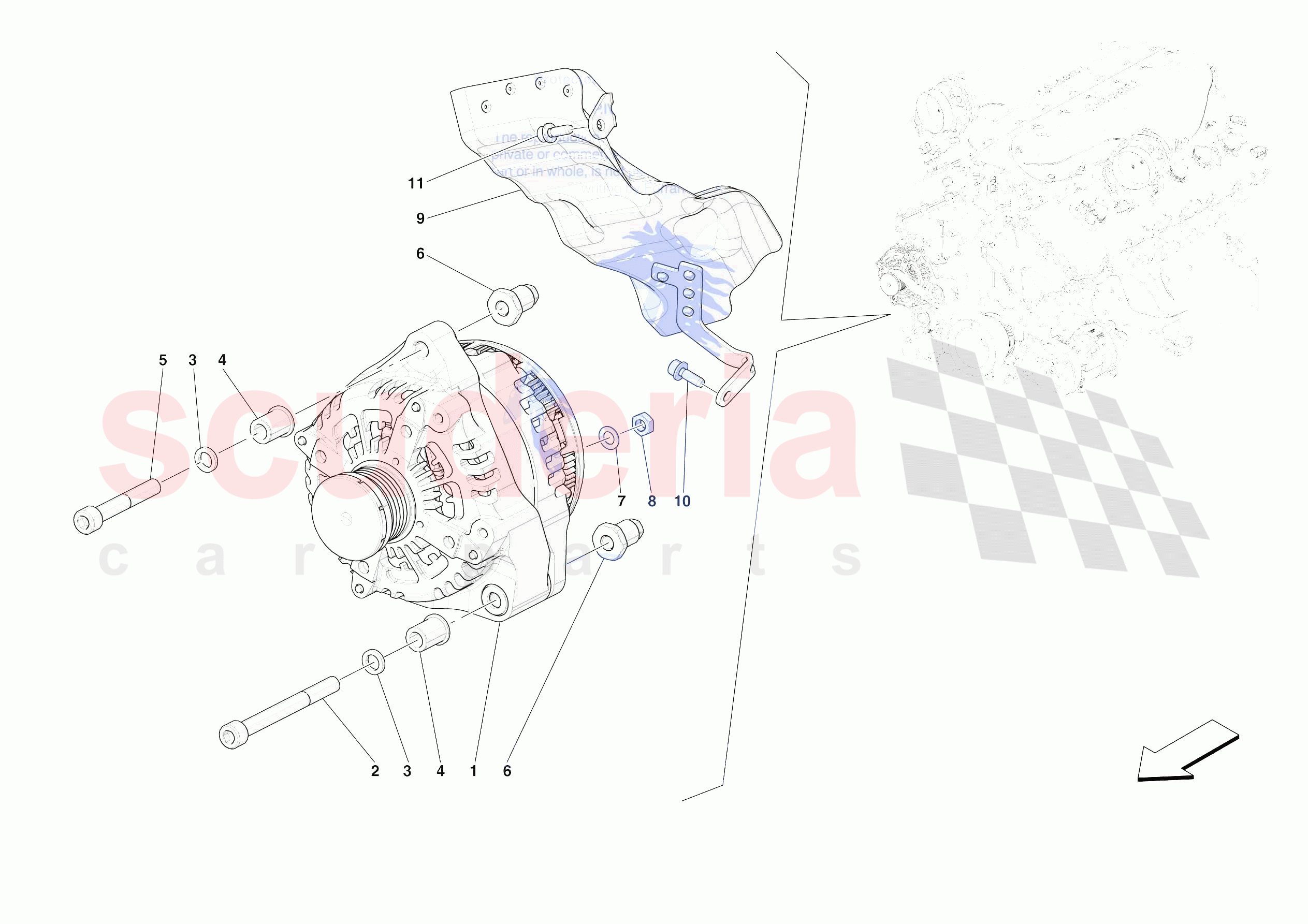 ALTERNATOR of Ferrari Ferrari 812 Competizione A USA